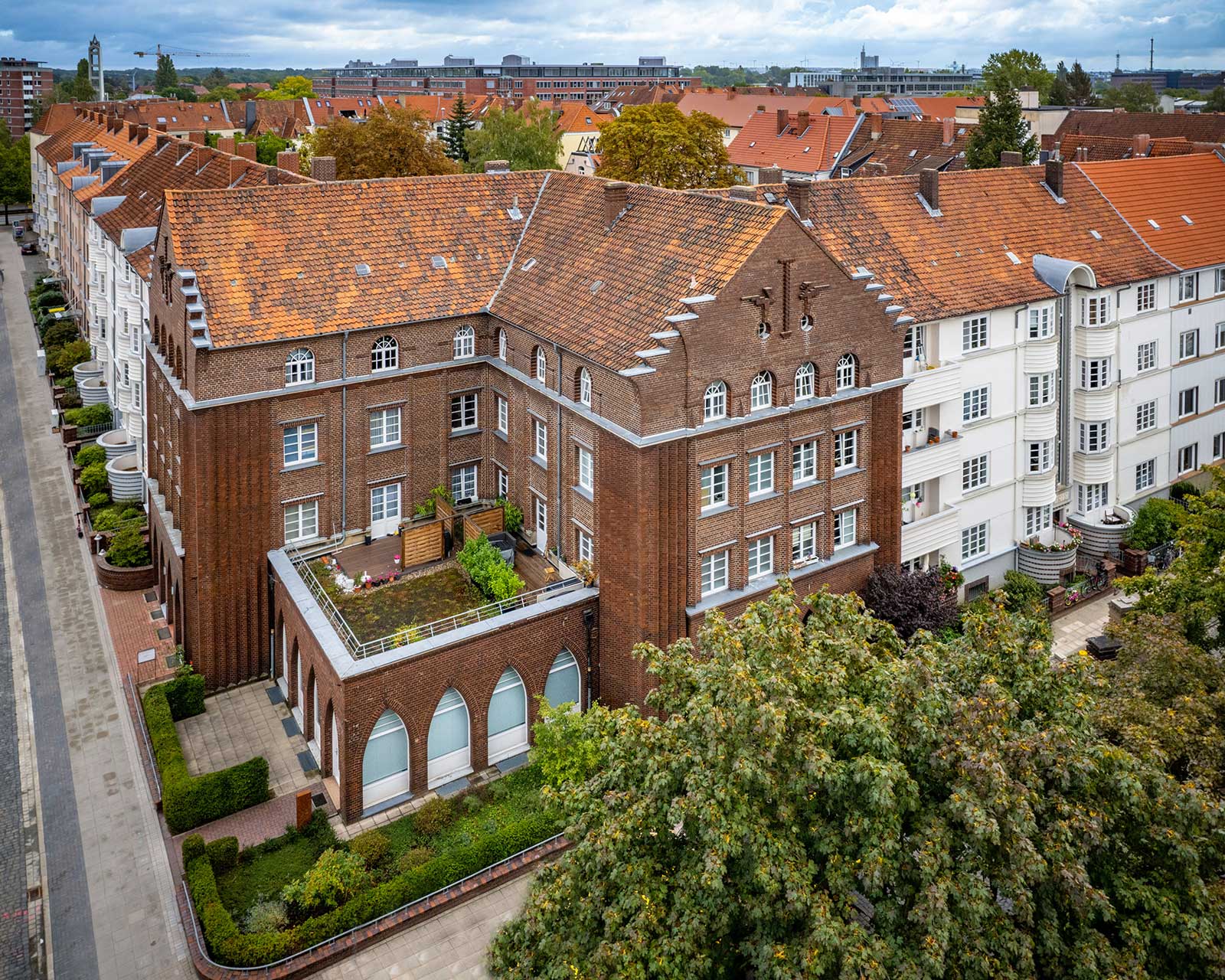 Ansicht des Gebäudes von oben